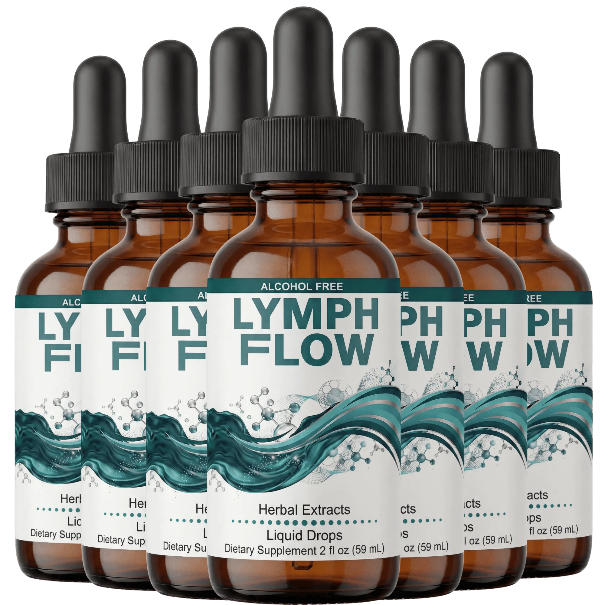 Lymph Flow supplement 6 bottle supply for lymphatic drainage support